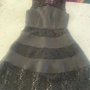Elegant Kids Formal Dress in Gray Lace